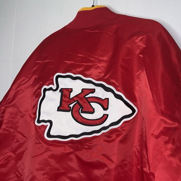Starter New Age Modern Kansas City Chiefs Football Satin Jacket Size 4XL - Picture 6 of 9